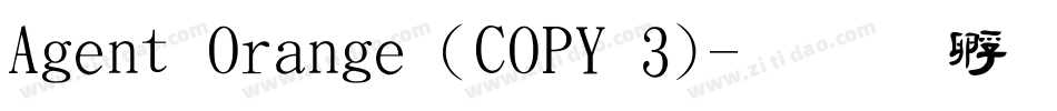 Agent Orange (COPY 3)字体转换